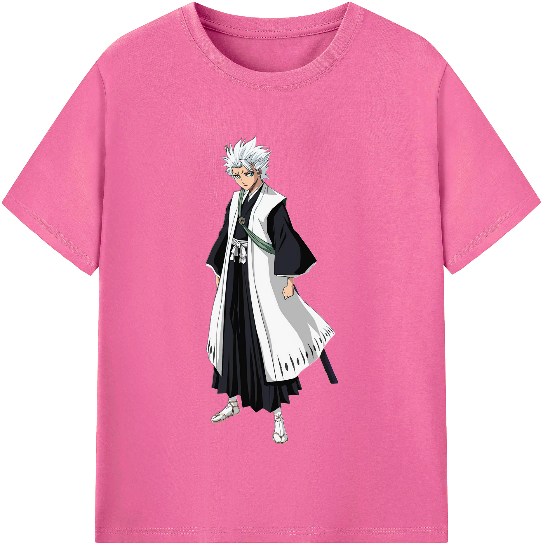 （画像用） ブリーチ 日番谷冬獅郎（ひつがや とうしろう） BLEACH Hitsugaya Toushirou レディースカジュアルプリントTシャツ（綿100％）
